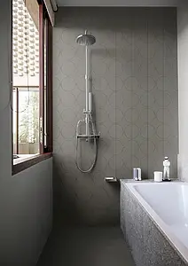 Mosaico, Effetto cemento, Colore grigio, Gres porcellanato non smaltato, 23.8x41.4 cm, Superficie antiscivolo