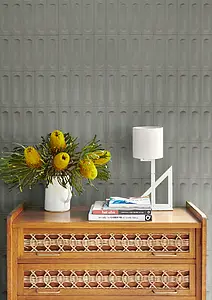 Background tile, Effect unicolor, Color grey, Glazed porcelain stoneware, 5x15 cm, Finish Honed