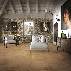 Background tile, Effect terracotta, Color beige, Unglazed porcelain stoneware, 60x60 cm, Finish matte