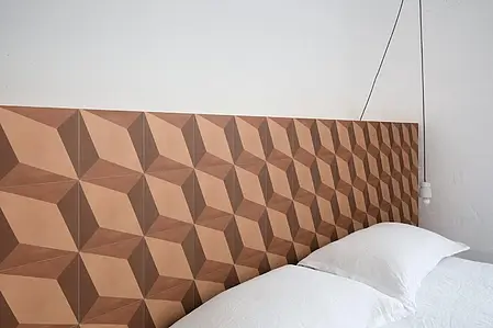 Background tile, Effect faux encaustic tiles, Color brown, left_menu_no_glased_color_body, 20x20 cm, Finish antislip