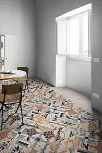 Background tile, Effect terrazzo, Color multicolor, Style patchwork, Unglazed porcelain stoneware, 20x20 cm, Finish matte