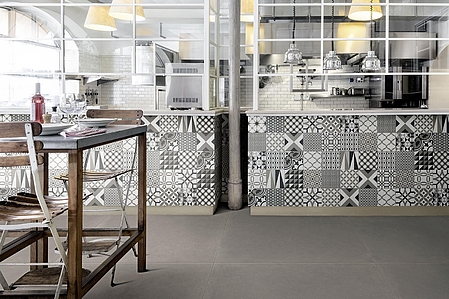 D_Segni Porcelain Tiles produced by Marazzi, Style patchwork, faux encaustic tiles