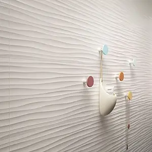 Background tile, Color white, Ceramics, 40x120 cm, Finish Honed