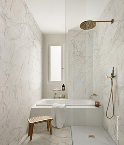 Background tile, Effect other marbles, Color white, Ceramics, 33x100 cm, Finish matte