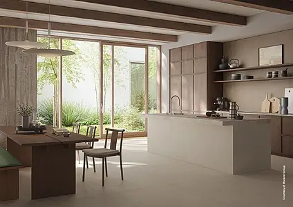 Background tile, Effect concrete, Color brown, Unglazed porcelain stoneware, 160x320 cm, Finish antislip