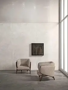Grundflise, Effekt beton, Farve beige,hvid, Uglaseret porcelænsstentøj, 160x320 cm, Overflade skridsikker