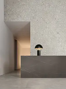 Bakgrundskakel, Textur sten,ceppo di gré, Färg grå, Oglaserad granitkeramik, 160x320 cm, Yta halksäker