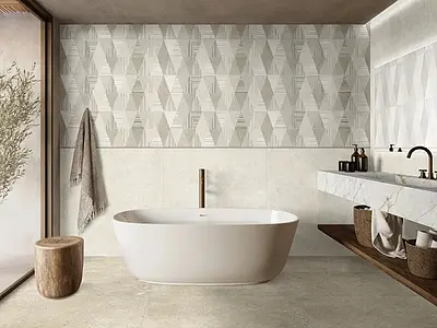 Background tile, Effect limestone, Color multicolor, Ceramics, 40x120 cm, Finish matte