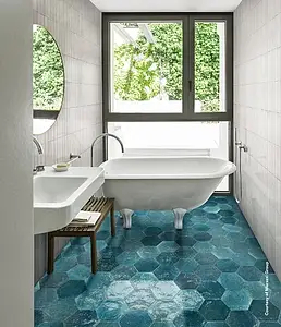 Background tile, Color white, Style zellige, Glazed porcelain stoneware, 6x24 cm, Finish glossy