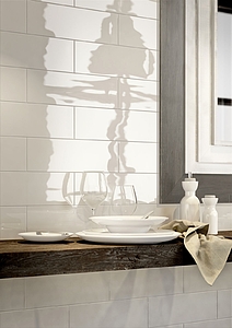 Background tile, Effect unicolor, Color beige, Ceramics, 10x30 cm, Finish glossy