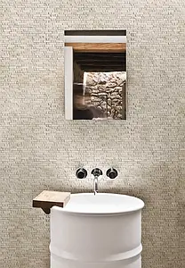 Mosaik, Textur betong, Färg beige, Oglaserad granitkeramik, 30x30 cm, Yta halksäker