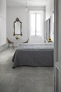 Background tile, Effect metal, Color grey, Glazed porcelain stoneware, 75x75 cm, Finish matte