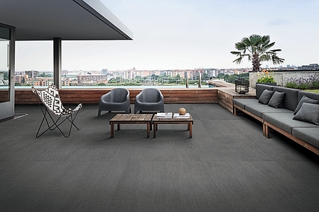 Background tile, Effect basalt, Color grey, Unglazed porcelain stoneware, 60x120 cm, Finish antislip