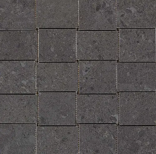 Marazzi, Mystone Gris Fleury, MLWF_GrisFleuryMosaicoNero