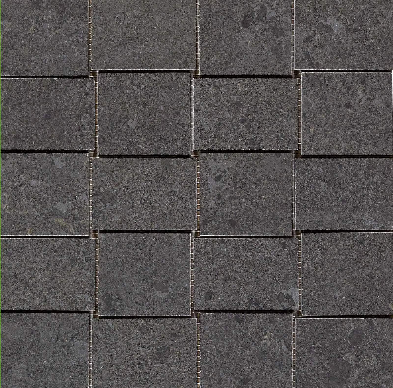 MLWF_MlwfGrisFleuryMosaicoNero Marazzi Mystone Gris Fleury