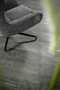 Hintergrundfliesen, Optik stein, Farbe graue, Unglasiertes Feinsteinzeug, 30x120 cm, Oberfläche rutschfeste
