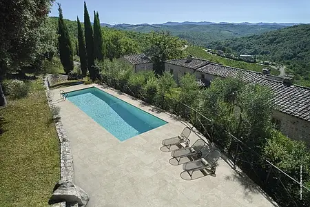 Basistegels, Look leisteen, Kleur beige, Ongeglazuurd porseleinen steengoed, 60x120 cm, Oppervlak antislip