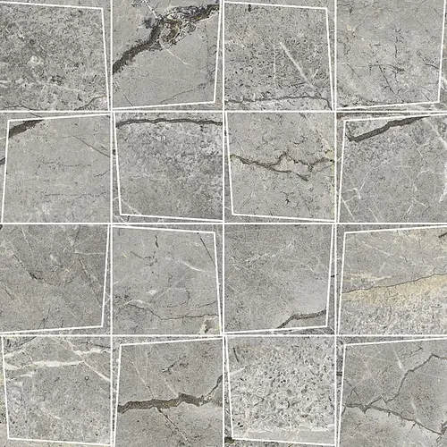 Marazzi, Mystone Silver Root, MPYG_MystoneSilverRootGreyMosaicoPrisma