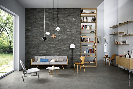 Background tile, Effect sandstone, Color grey, Unglazed porcelain stoneware, 60x120 cm, Finish matte