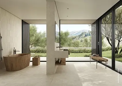 Background tile, Effect other stones, Color beige, Unglazed porcelain stoneware, 120x120 cm, Finish antislip