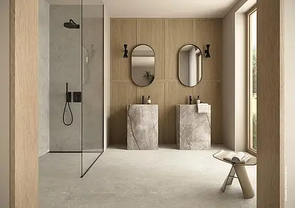 Background tile, Effect other stones, Color grey, Unglazed porcelain stoneware, 160x160 cm, Finish antislip