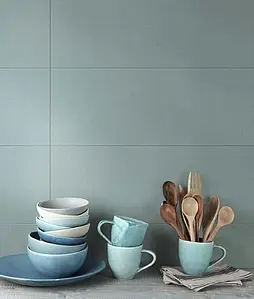 Background tile, Effect fabric, Color green, Ceramics, 25x76 cm, Finish matte