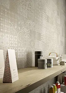 Background tile, Effect faux encaustic tiles,concrete, Color beige, Unglazed porcelain stoneware, 60x60 cm, Finish matte