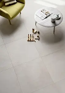 Background tile, Effect concrete, Color white, Unglazed porcelain stoneware, 75x75 cm, Finish matte
