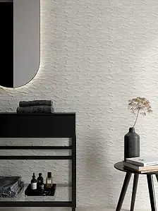 Background tile, Effect concrete, Color beige,white, Ceramics, 30x90 cm, Finish matte