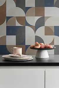 Grundflise, Effekt beton, Farve med flere farver, Uglaseret porcelænsstentøj, 60x120 cm, Overflade mat
