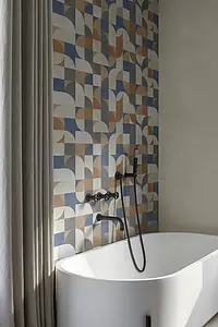 Background tile, Effect concrete, Color multicolor, Glazed porcelain stoneware, 60x120 cm, Finish matte