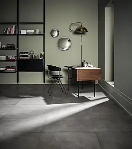 Grundflise, Effekt beton, Farve grå, Glaseret porcelænsstentøj, 75x75 cm, Overflade skridsikker