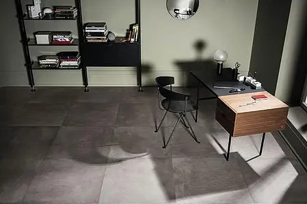 Background tile, Effect concrete, Color grey, Glazed porcelain stoneware, 75x75 cm, Finish antislip