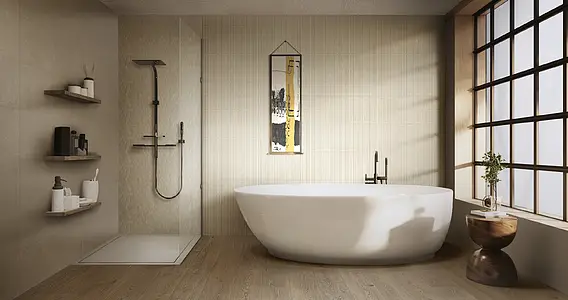 Background tile, Effect other stones, Color beige, Ceramics, 30x90 cm, Finish matte