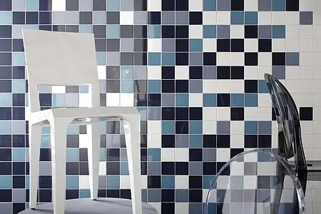 Background tile, Effect unicolor, Color white, Ceramics, 20x20 cm, Finish glossy
