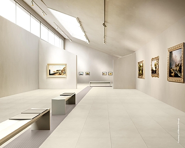 Background tile, Effect concrete, Color beige, Unglazed porcelain stoneware, 60x120 cm, Finish antislip