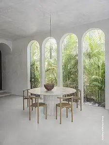 Grundflise, Effekt beton, Farve grå, Uglaseret porcelænsstentøj, 120x120 cm, Overflade mat