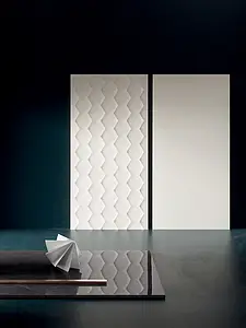 Grundflise, Effekt ensfarvet, Farve hvid, Keramik, 40x80 cm, Overflade mat