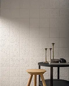 Background tile, Effect unicolor, Color white, Unglazed porcelain stoneware, 20x20 cm, Finish matte