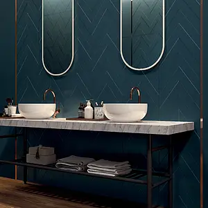 Background tile, Effect unicolor, Color navy blue, Ceramics, 40x80 cm, Finish matte