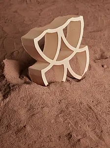 Block, Farbe beige, Terracotta, 20x20 cm, Oberfläche matte