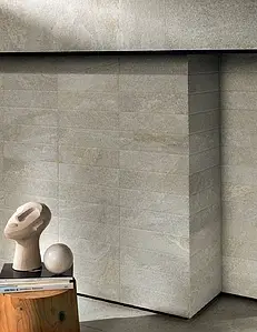Bakgrundskakel, Textur sten,kvartsit, Färg grå, Oglaserad granitkeramik, 30x60 cm, Yta halksäker