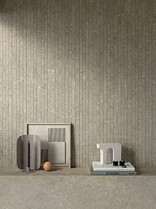 Background tile, Effect limestone, Color beige, Unglazed porcelain stoneware, 120x278 cm, Finish matte