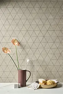 Mosaic tile, Effect limestone, Color beige, Unglazed porcelain stoneware, 29x33.5 cm, Finish antislip