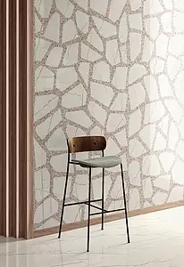 Background tile, Effect stone,other stones, Color white, Glazed porcelain stoneware, 120x278 cm, Finish polished