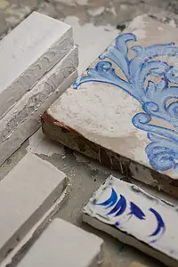 Basistegels, Kleur marineblauwe, Stijl patchwork, Geglazuurde porseleinen steengoed, 6x24 cm, Oppervlak glanzend