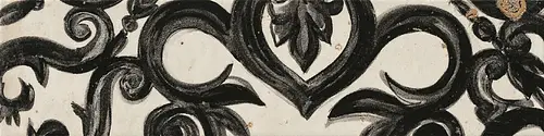 Ceramiche Marca Corona, Miniature Fregio, J369_FREGIO NERO MAIOLICA