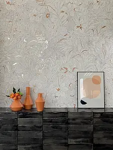 Hintergrundfliesen, Farbe weiße, Keramik, 50x120 cm, Oberfläche matte