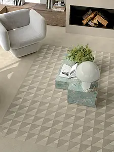 Azulejo base, Efecto resina,hormigón, Color beige,gris, Gres porcelánico no esmaltado, 120x278 cm, Acabado mate