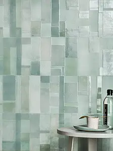 Effect resin,concrete, Color green, Background tile, Ceramics, 40x80 cm, Finish matte
